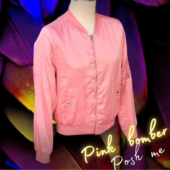 Ambiance Jackets & Blazers - Ambiance pink bomber jacket